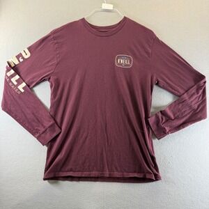 ONeill Mens Modern Long Sleeve Graphic T-Shirt Burgundy Maroon Large Surf Tee